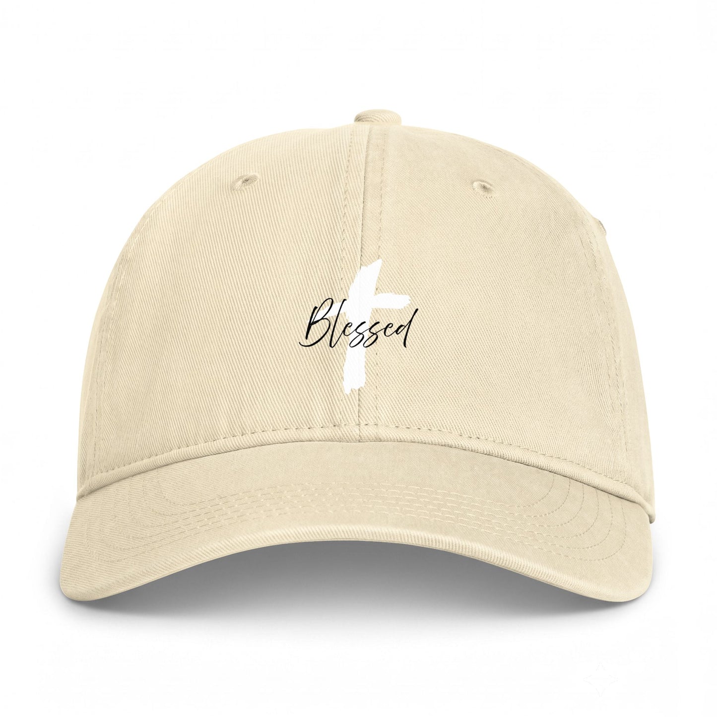 Blessed Cross Baseball Cap — Coastal Washed Cotton Hat