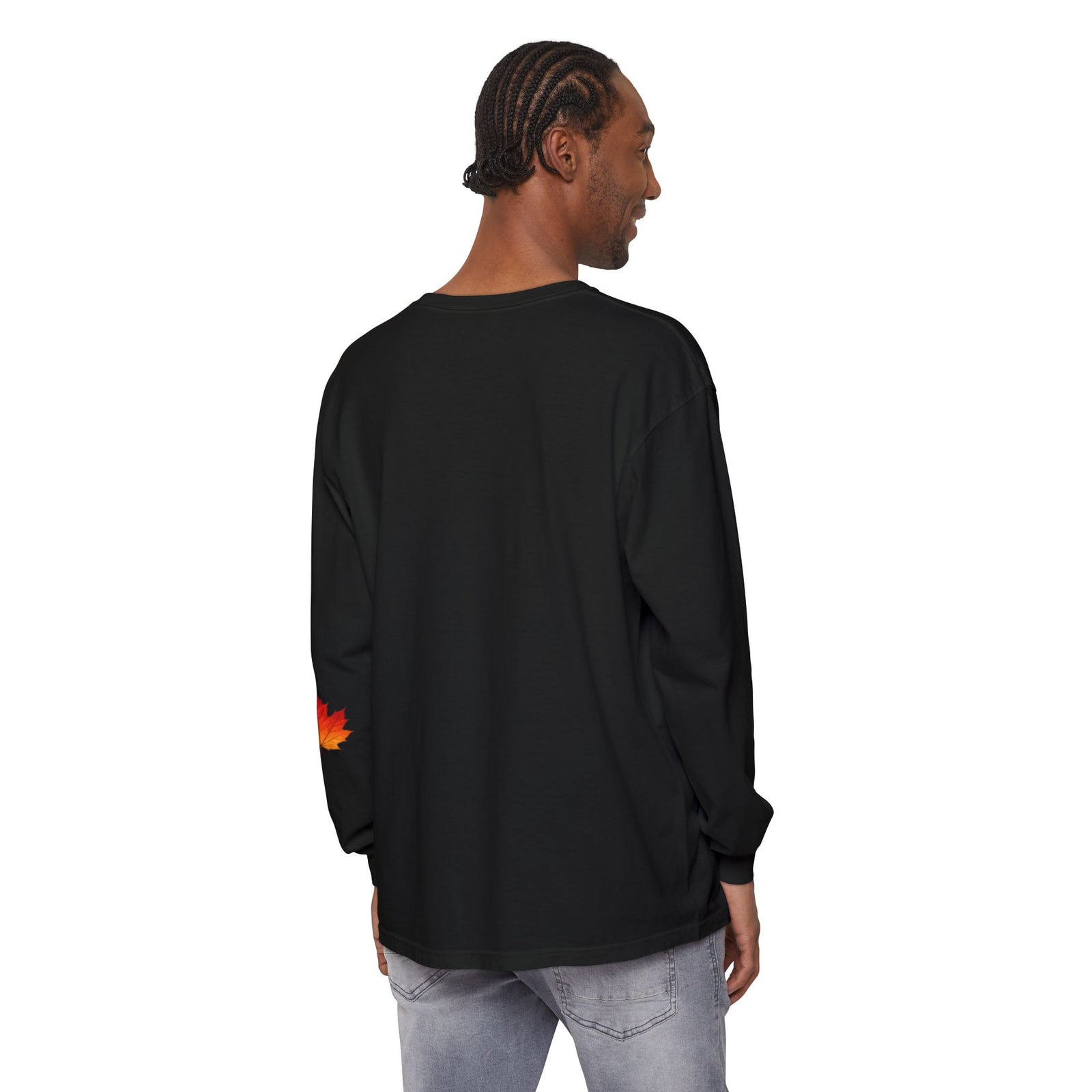 Halloween Pumpkin Long Sleeve Tee — Colorful Jack-O'-Lantern Graphic