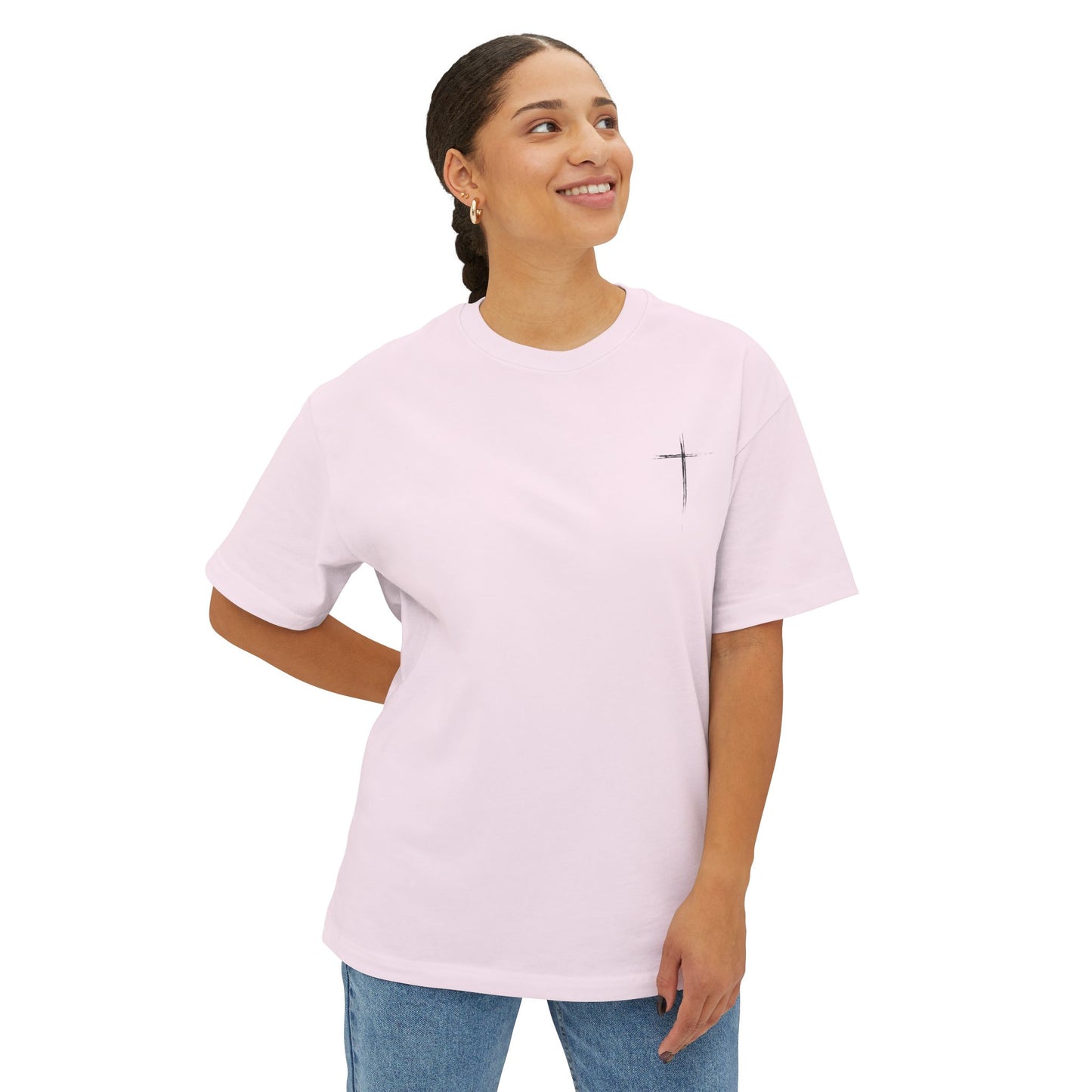 Faith In God Boxy Tee — Floral Christian Graphic T-Shirt