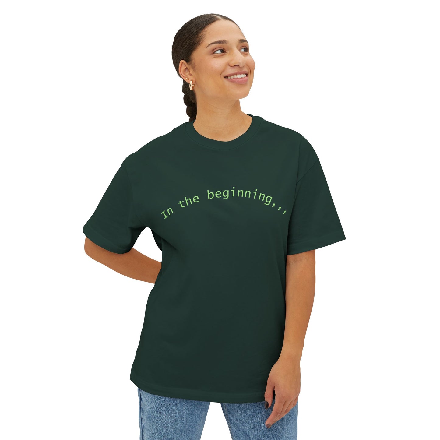 T-Shirt — "God Created" Earth Graphic Tee (Eco, Faith & Nature Love)