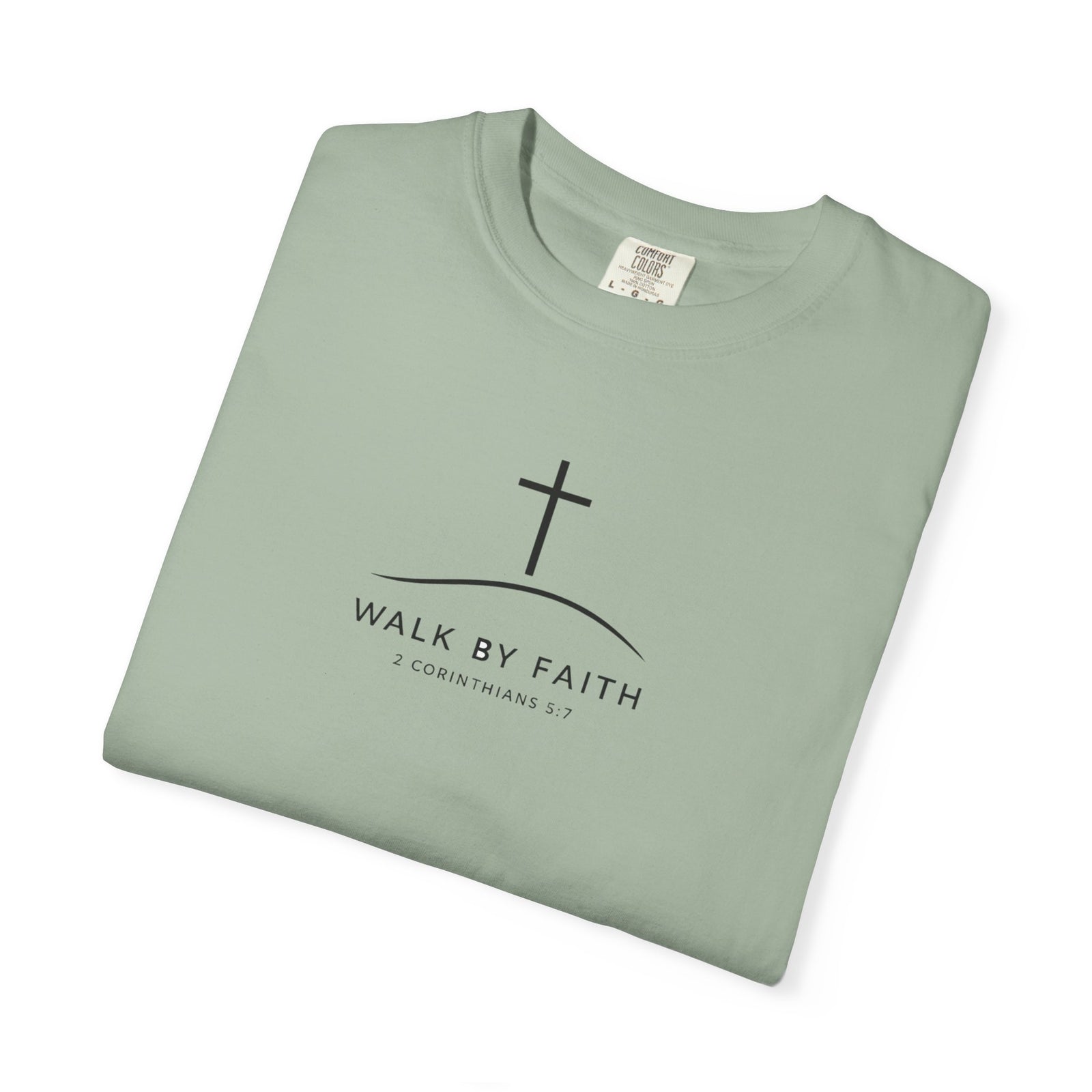 Faith Cross T‑Shirt — "Walk By Faith" Christian Tee