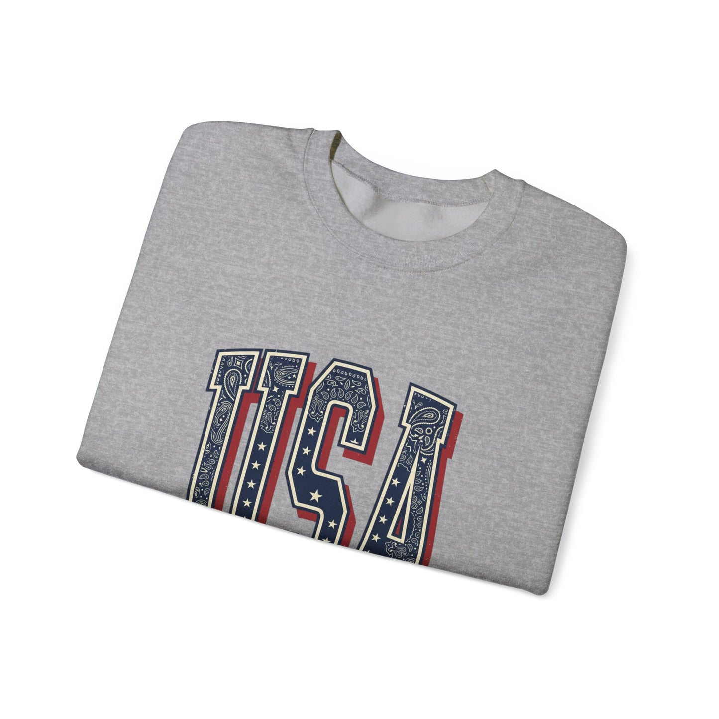 USA Vintage Americana Crewneck Sweatshirt | 4th of July Stars & Stripes