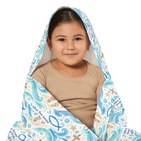 Load image into Gallery viewer, Youth Hooded Towel -Crosses and Fish