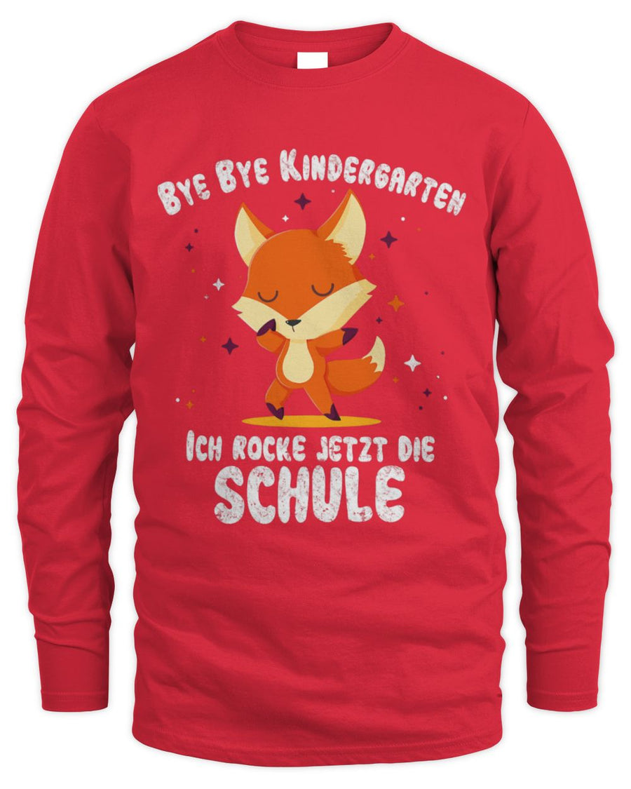 Cute Fox Bye Kindergarten Fox Dab dabbing Fox End First Day of School