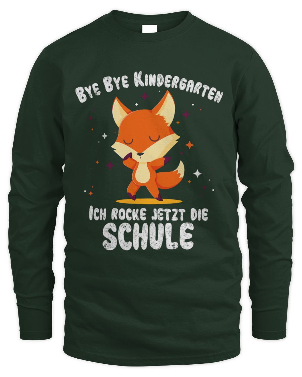 Cute Fox Bye Kindergarten Fox Dab dabbing Fox End First Day of School