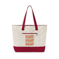 Load image into Gallery viewer, Pray Pray Pray Zippered Canvas Tote