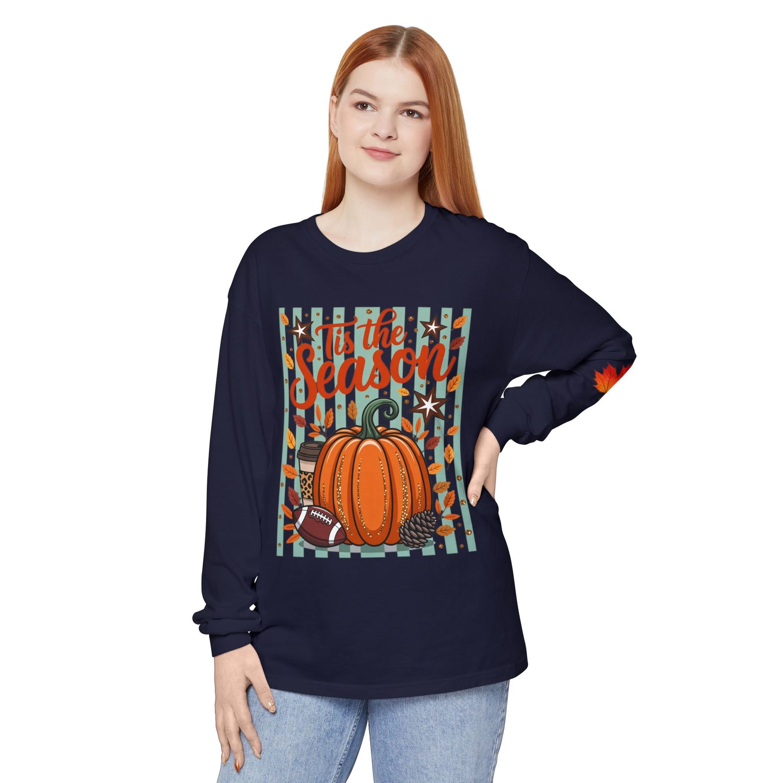 'Tis the Season Pumpkin Fall Long Sleeve Tee