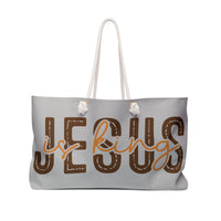 Load image into Gallery viewer, "Jesus is King" Weekender Bag
