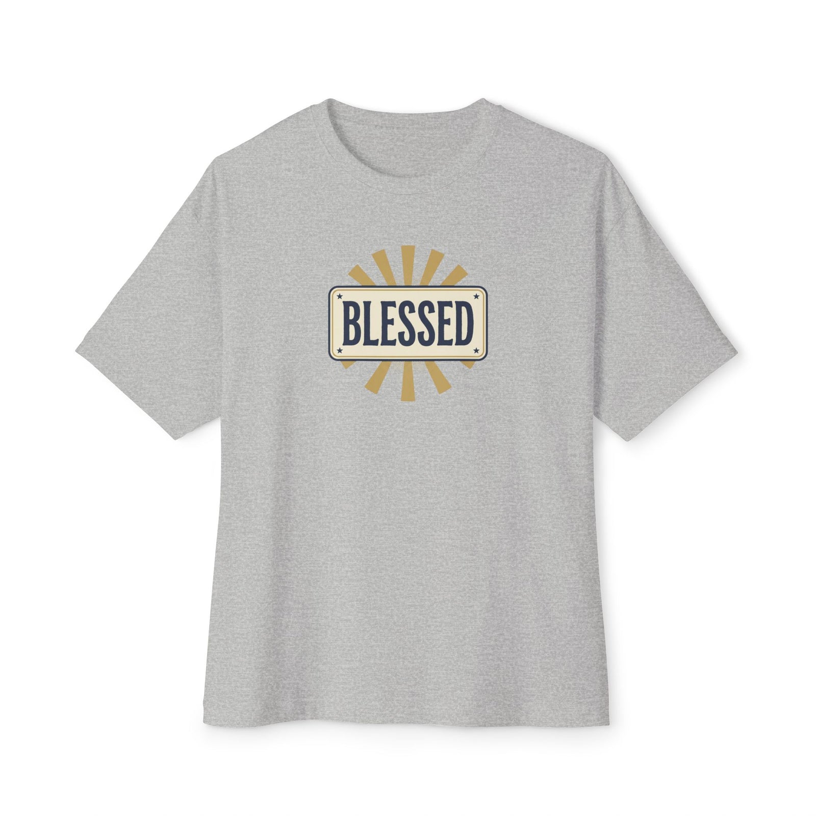 Blessed Vintage Sign T-Shirt — Oversized Boxy Tee