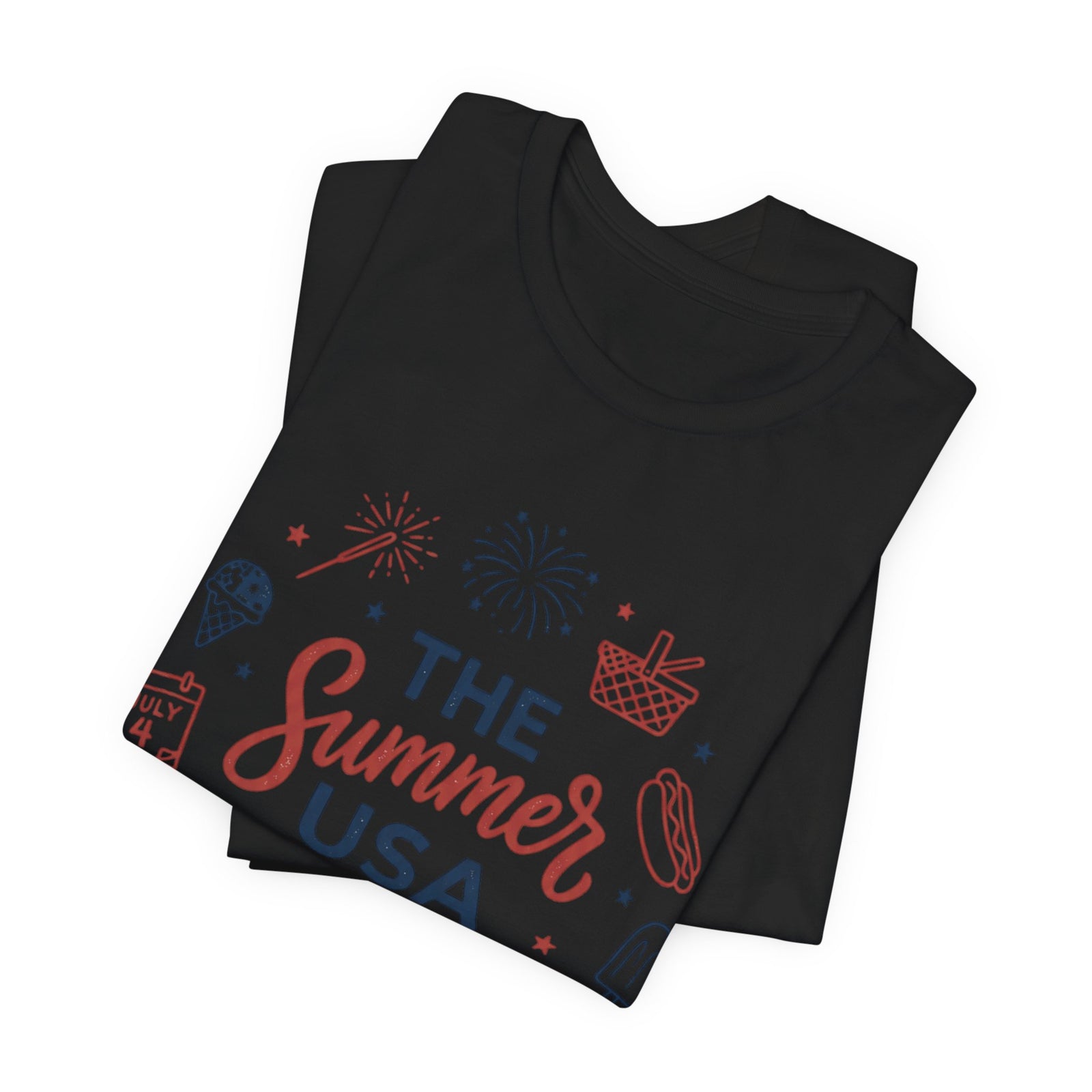 Patriotic Summer USA 250 Tee | Vintage Americana stars, red white blue
