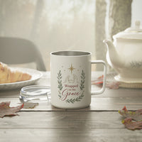 Load image into Gallery viewer, "Wrapped in His Grace" Christmas Insulated Coffee Travel Mug