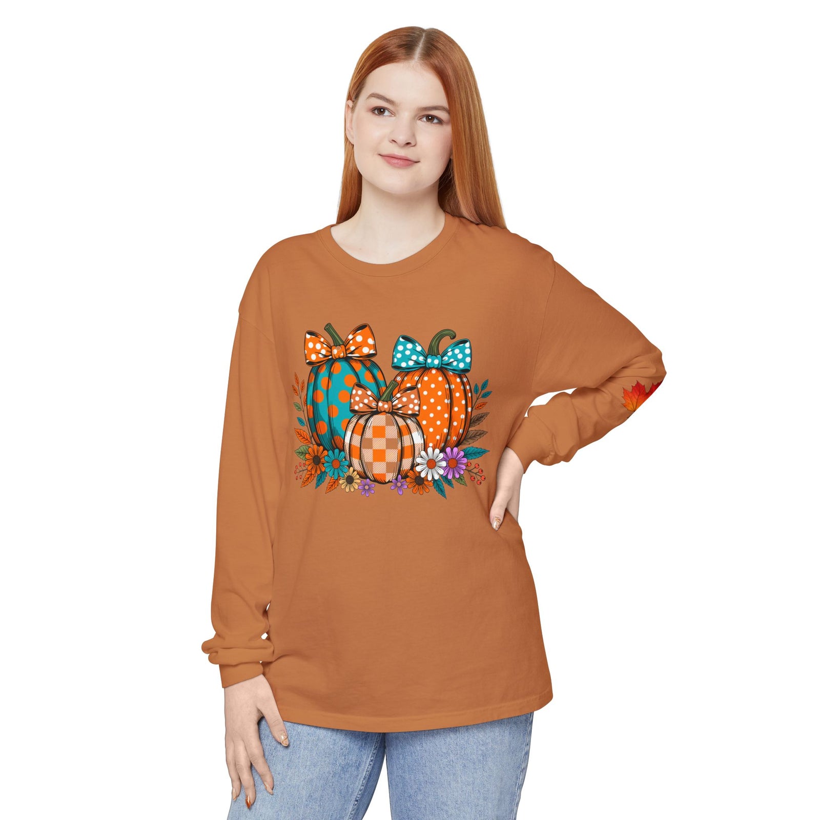 Fall Pumpkins Long Sleeve Tee