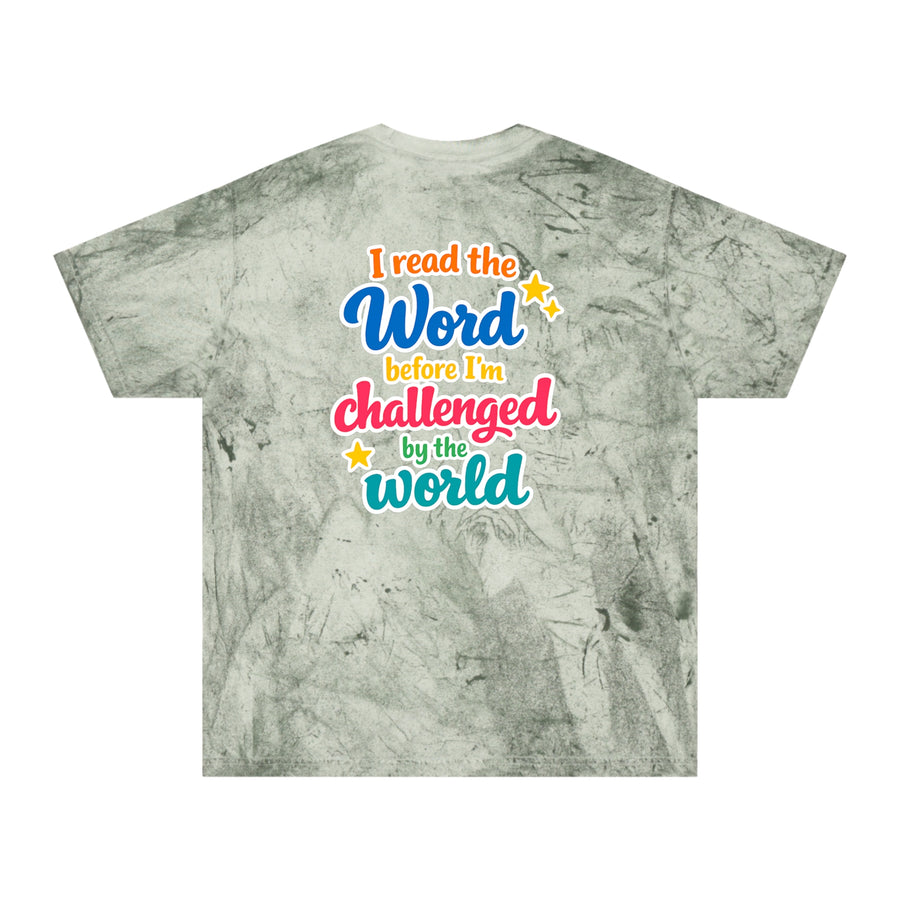 Christian Tie-Dye T-Shirt — "I Read the Word Before I'm Challenged by the World"