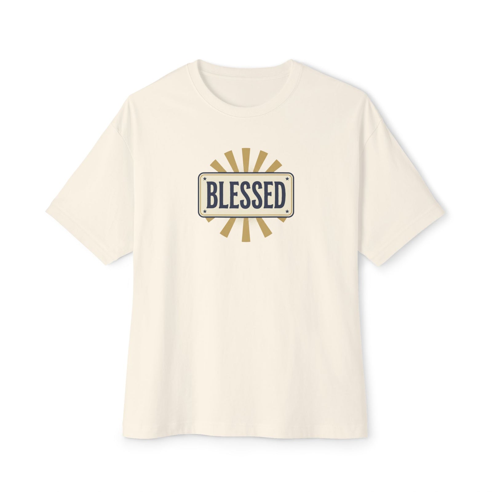 Blessed Vintage Sign T-Shirt — Oversized Boxy Tee
