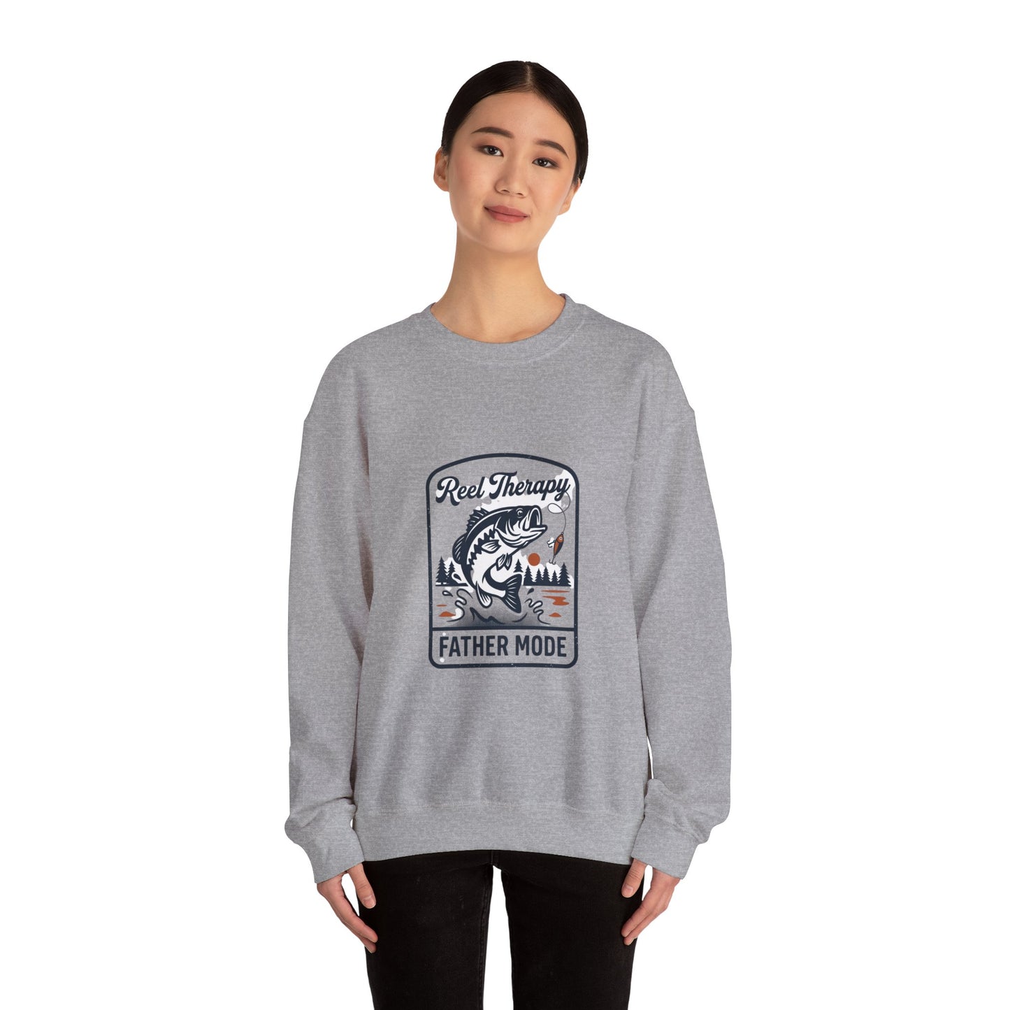 Reel Therapy Fishing 'Father Mode' Sweatshirt | Father's Day Retro Dad