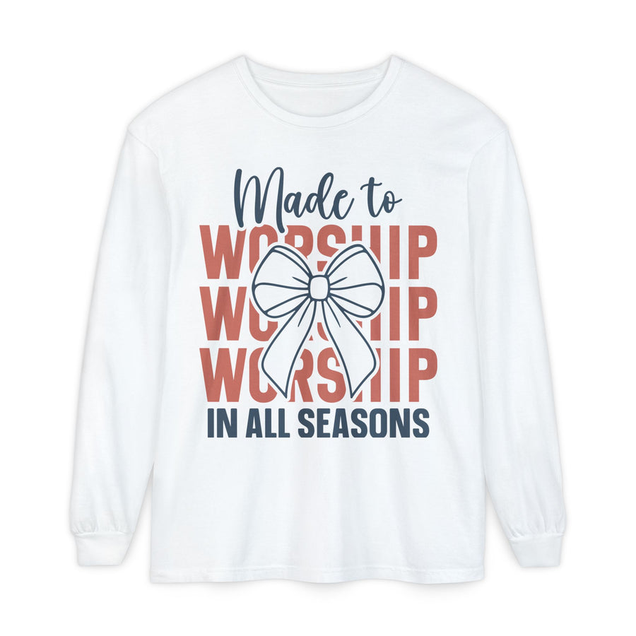 "Made to Worship in All Seasons" Christian Shirt