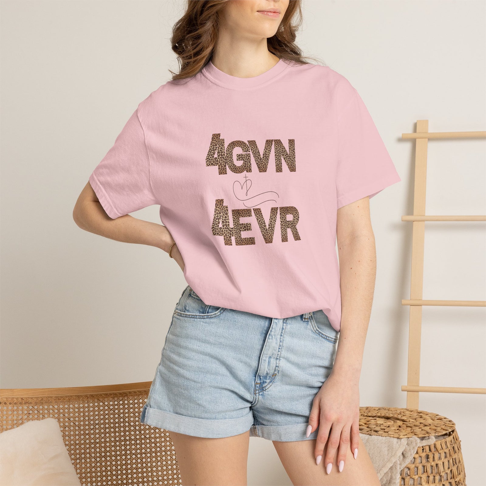 T-Shirt — 4GVN 4EVR Block Letter Graphic Tee