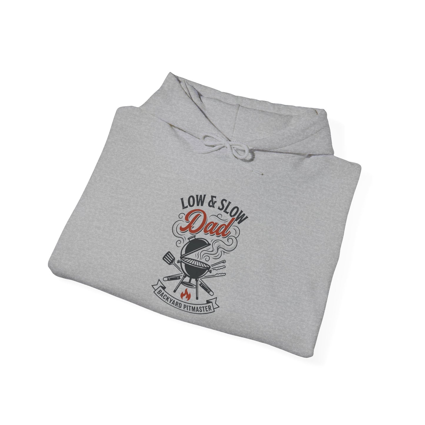 Low & Slow Dad Hoodie | Grilling BBQ Retro Typography, Father’s Day