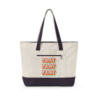 Load image into Gallery viewer, Pray Pray Pray Zippered Canvas Tote