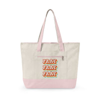 Load image into Gallery viewer, Pray Pray Pray Zippered Canvas Tote