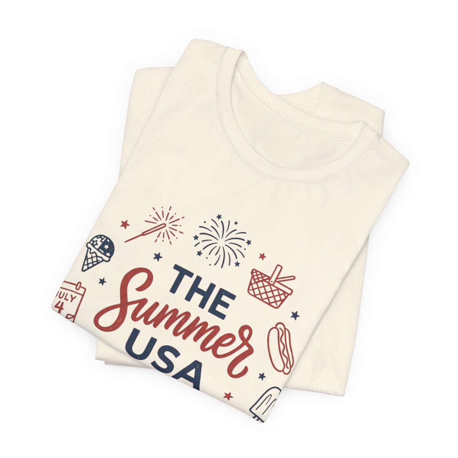 Patriotic Summer USA 250 Tee | Vintage Americana stars, red white blue