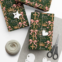 Load image into Gallery viewer, "Jesus Is King" Christmas Wrapping Paper