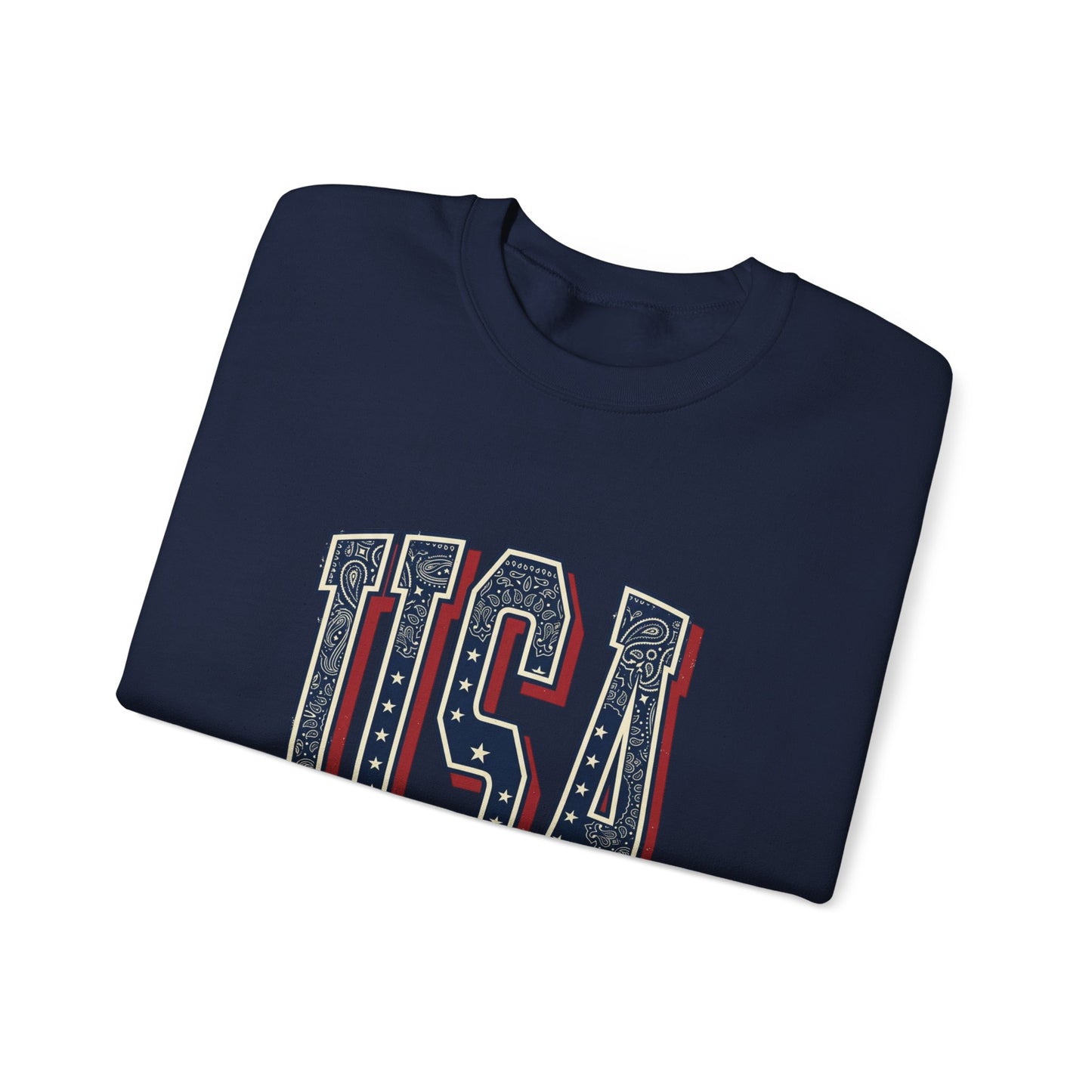 USA Vintage Americana Crewneck Sweatshirt | 4th of July Stars & Stripes