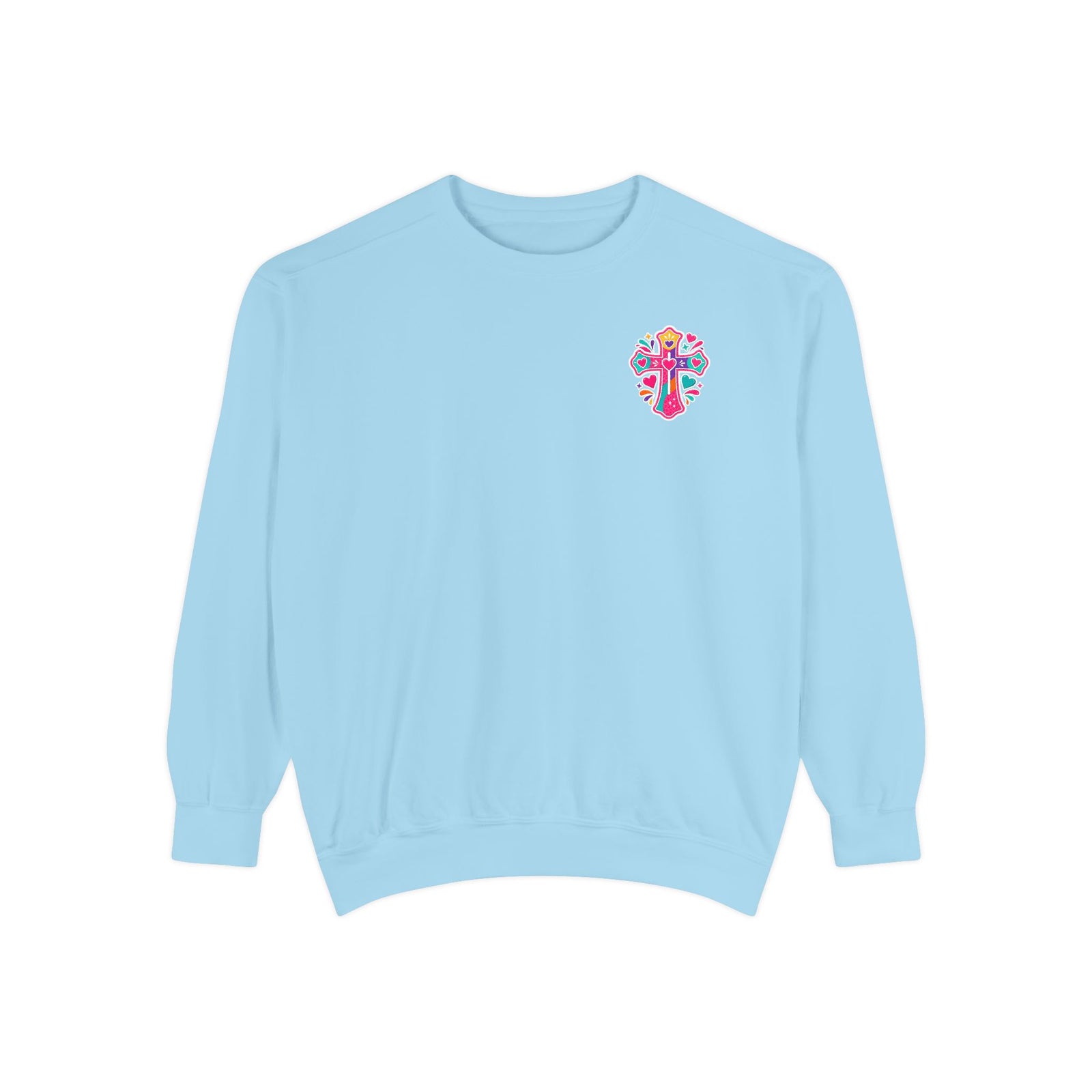 Christian Pajama Sweatshirt — "I Have Messy Hair, Pajamas On, Jesus Still Loves Me" Cozy Crewneck