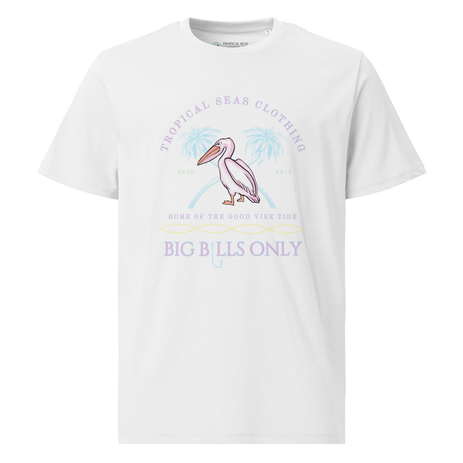 Premium Men's Tropical Pelican Organic Cotton T-Shirt