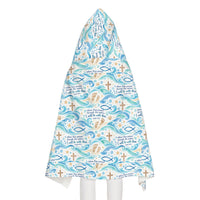 Load image into Gallery viewer, Youth Hooded Towel -Crosses and Fish