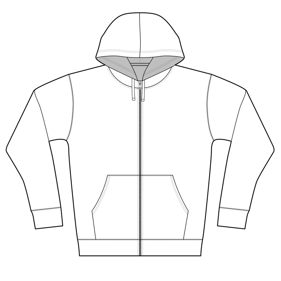 Sponge Fleece Full-Zip Hoodie Sweatshirt