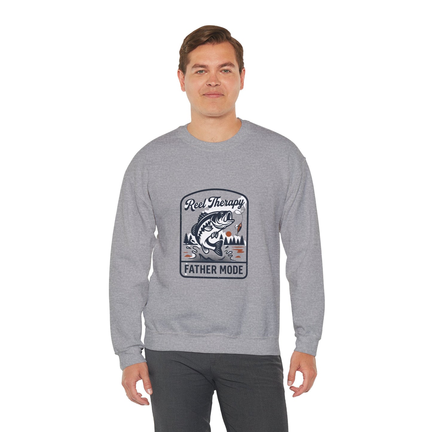 Reel Therapy Fishing 'Father Mode' Sweatshirt | Father's Day Retro Dad