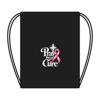 Load image into Gallery viewer, Pink Ribbon "Pray for Cure" Drawstring Bag