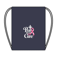 Load image into Gallery viewer, Pink Ribbon "Pray for Cure" Drawstring Bag