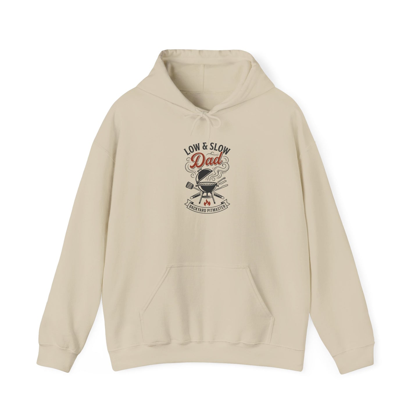 Low & Slow Dad Hoodie | Grilling BBQ Retro Typography, Father’s Day