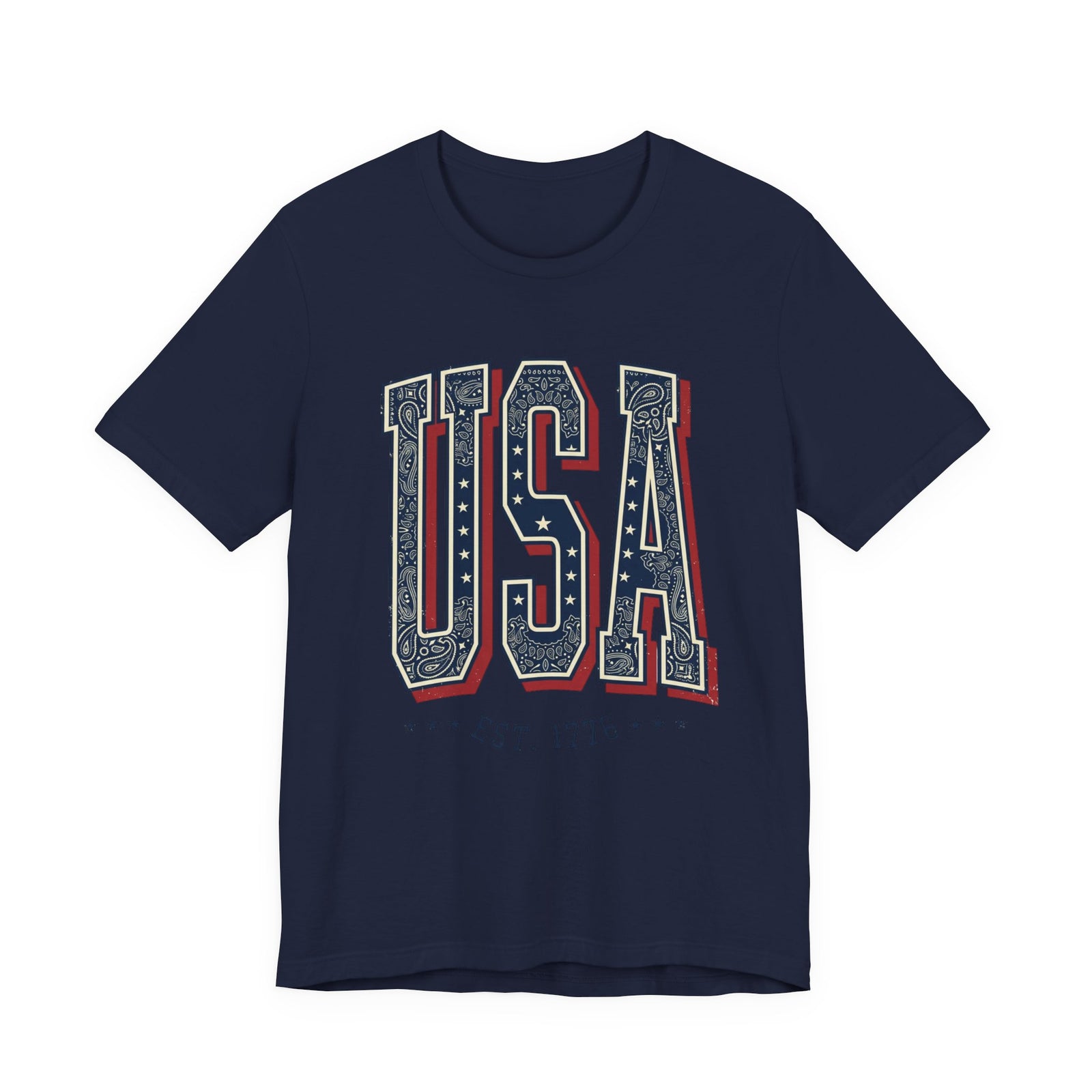 Vintage USA Graphic Tee | 4th of July Americana Stars & Stripes
