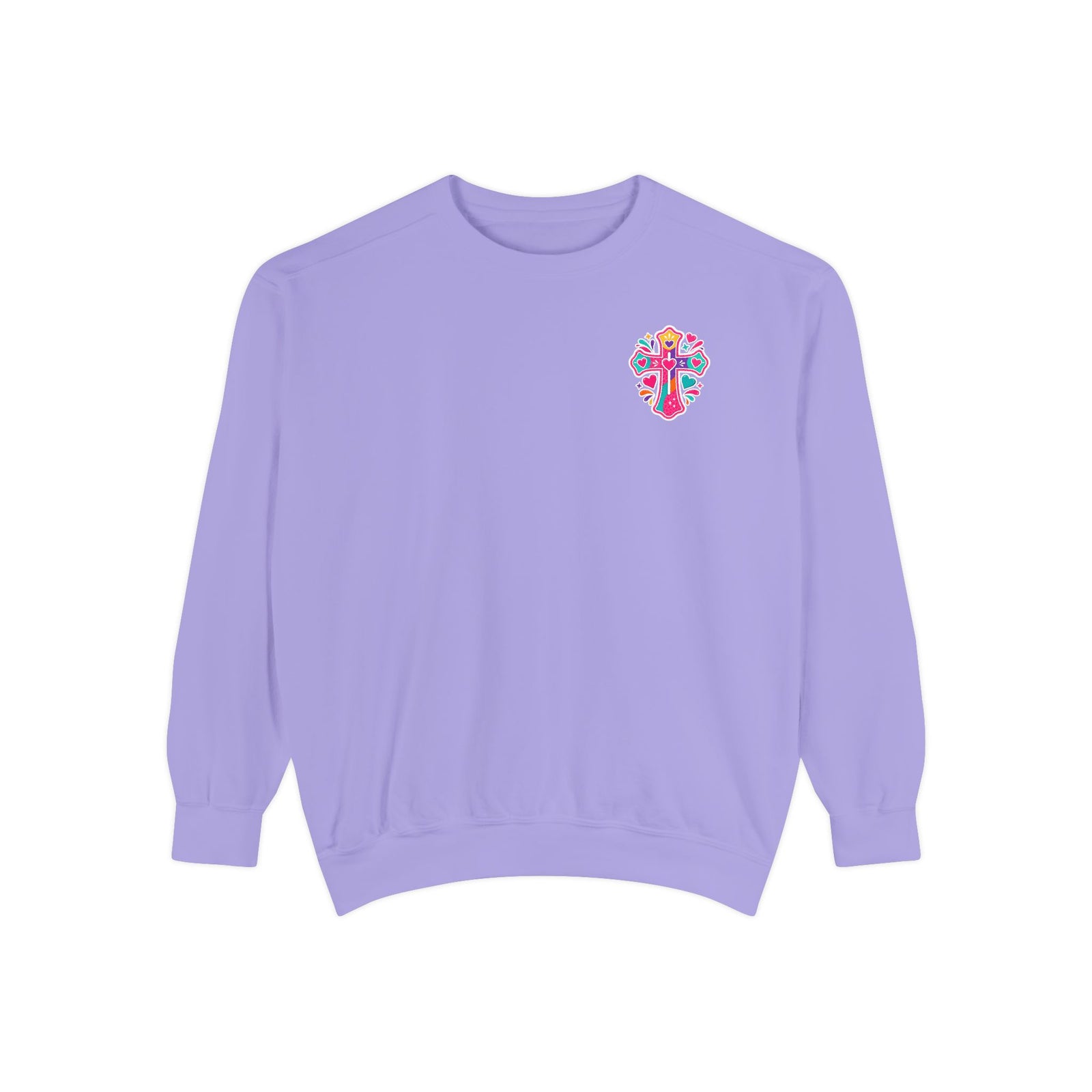 Christian Pajama Sweatshirt — "I Have Messy Hair, Pajamas On, Jesus Still Loves Me" Cozy Crewneck