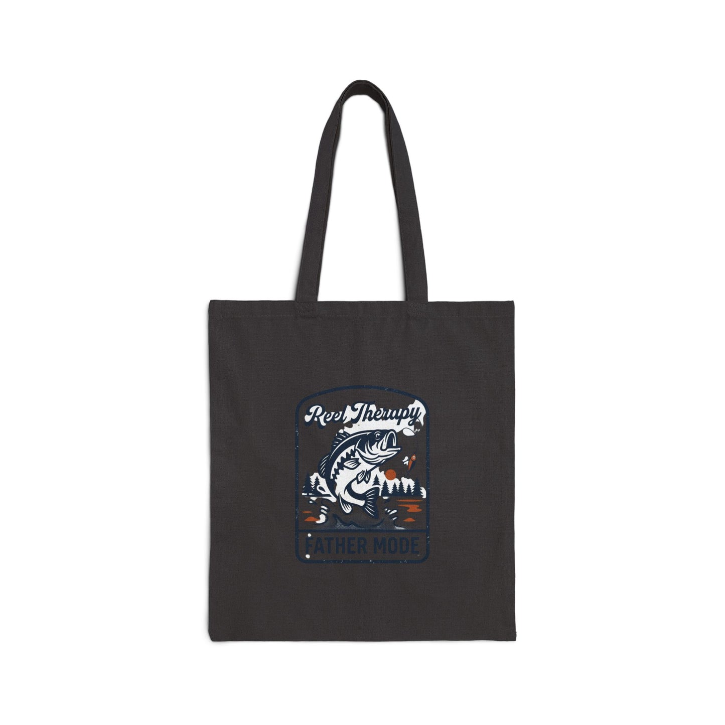 Reel Therapy Fishing Tote Bag | Father Mode, Retro Dad Fishing Design