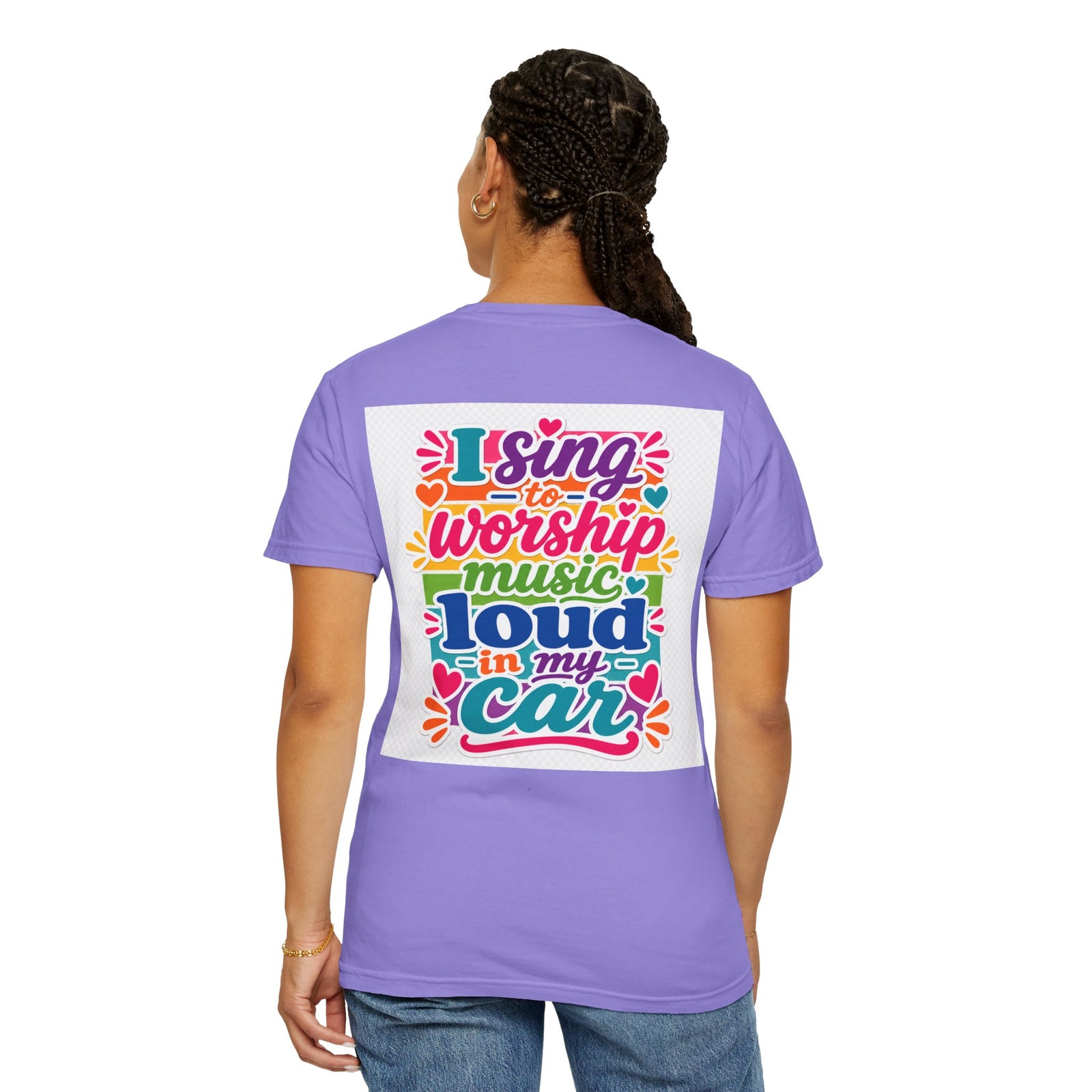 Worship Music T-Shirt — "I Sing to Worship Music Loud in My Car" Graphic Tee