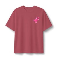 Load image into Gallery viewer, "Breast Cancer Ribbon" with Message on Back Tee XS-4XL