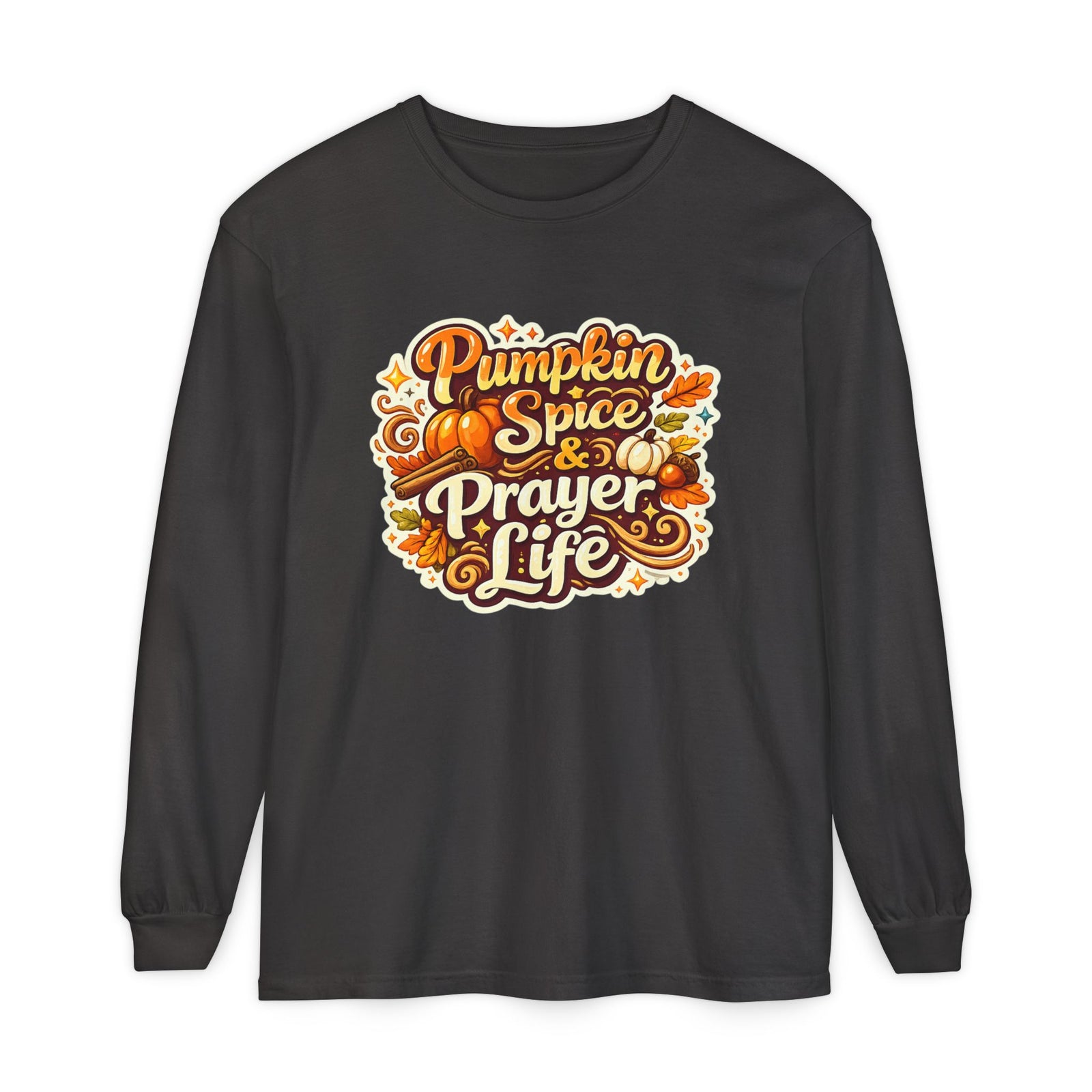 Pumpkin Spice & Prayer Life Long Sleeve Tee
