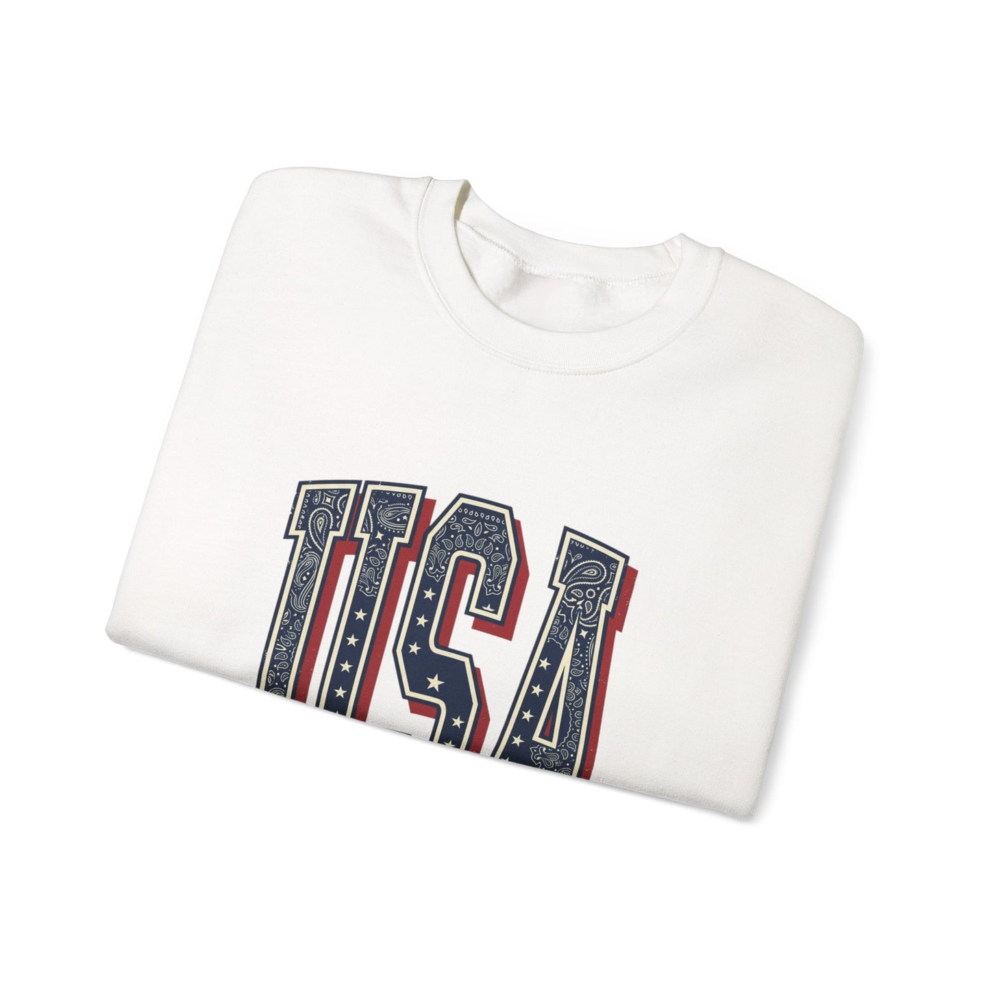 USA Vintage Americana Crewneck Sweatshirt | 4th of July Stars & Stripes