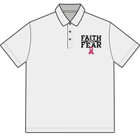 Load image into Gallery viewer, "Faith Over Fear" Pink Ribbon Polo