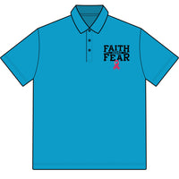 Load image into Gallery viewer, "Faith Over Fear" Pink Ribbon Polo