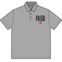 Load image into Gallery viewer, "Faith Over Fear" Pink Ribbon Polo