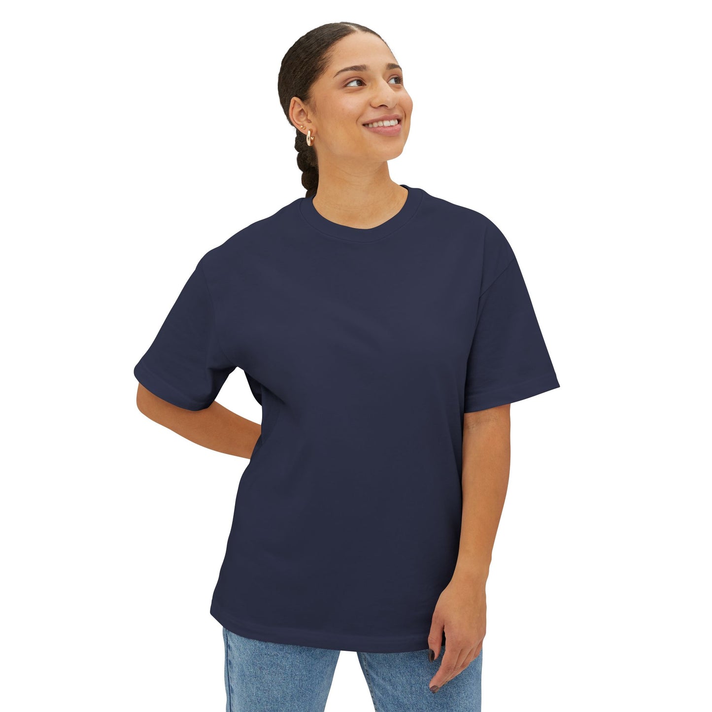 Boxy Tee — "The Alpha and the Omega" Back Graphic Christian T‑Shirt (Revelation 1:11)