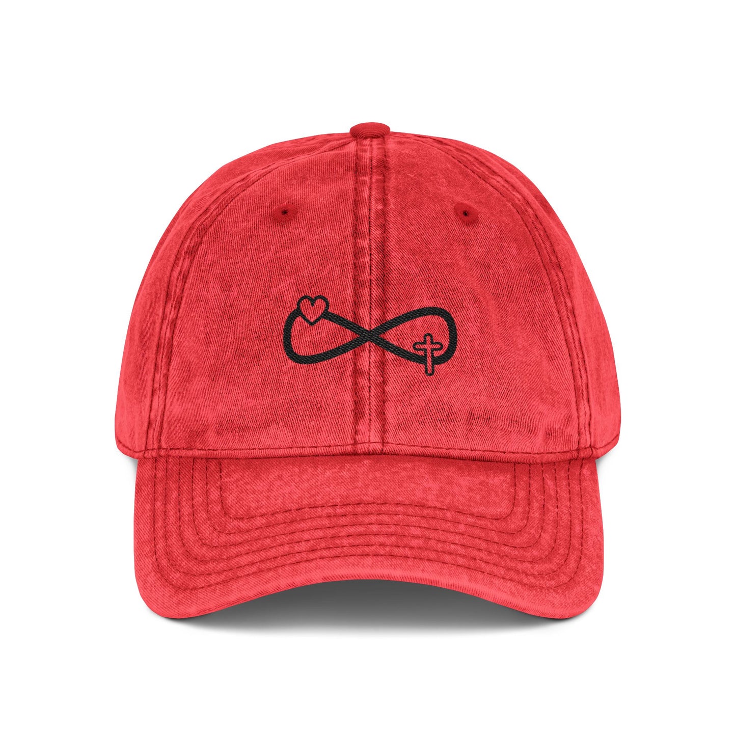 Washed-out Infinity Embroidered Cap