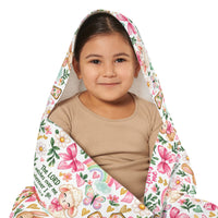 Load image into Gallery viewer, Youth Hooded Towel — Pastel Easter Bunny