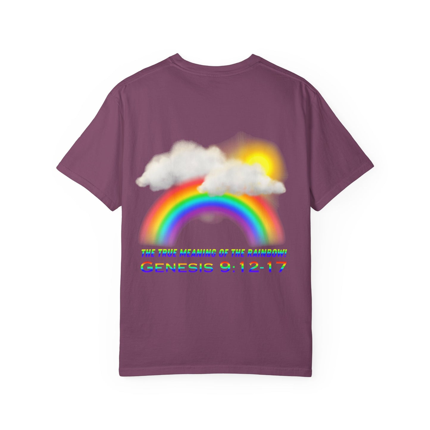 T-Shirt — Rainbow & Genesis 9:12-17 Faith Graphic