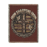 Load image into Gallery viewer, "Iron Sharpens Iron" Crown of Thorns Woven Throw